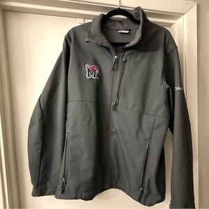 Columbia Men's • SZ L• Memphis•Tigers •Dark Gray •Fleece lined- Weathertech- Zip